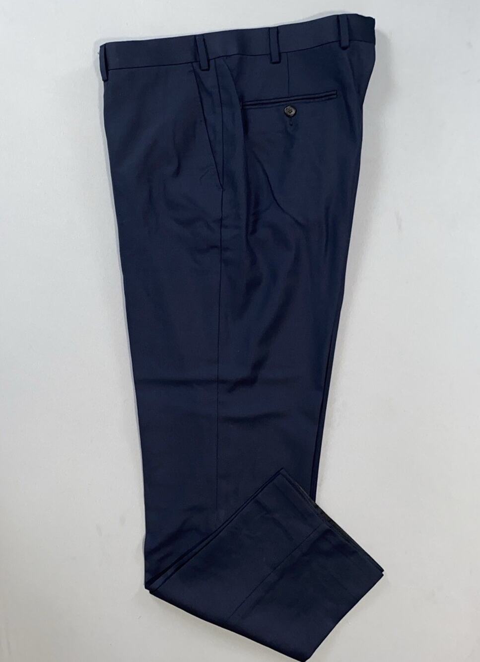 Suit Supply Brescia Flat Front Wool Dress Pants, Slacks. Navy, Tag 52 (36X31)